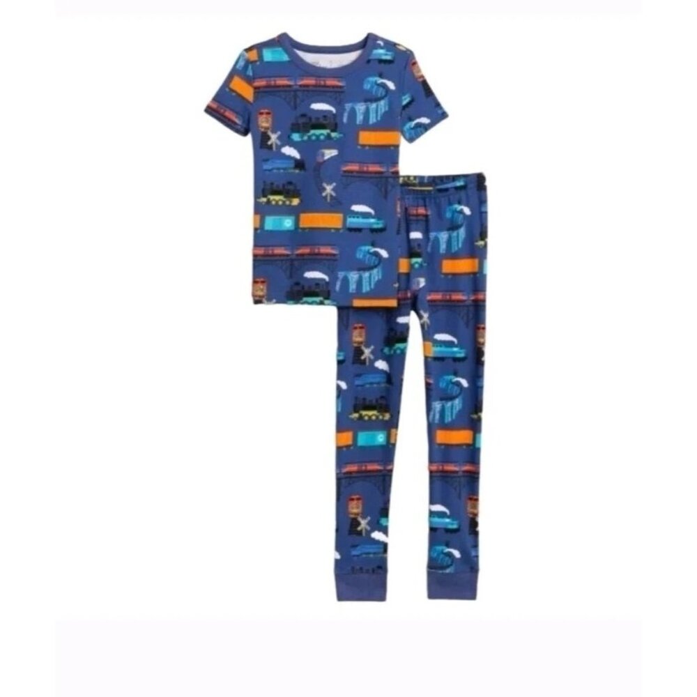 Stitch Fix Fish Stix Two-Piece Train Sleepwear Pajama Set NEW WITH TAGS